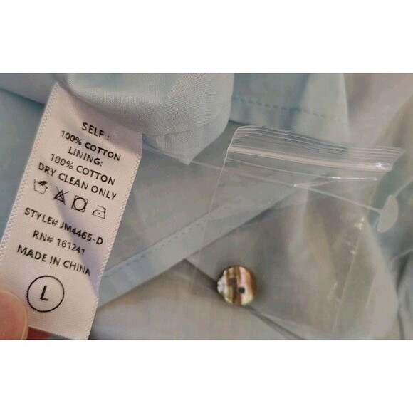 J Marie Sloan Belted Dress Size L Button Pockets100% Cotton Excellent Condition - Picture 13 of 13